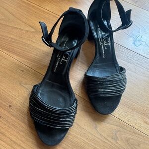 AGL Black Ankle Strap Heels